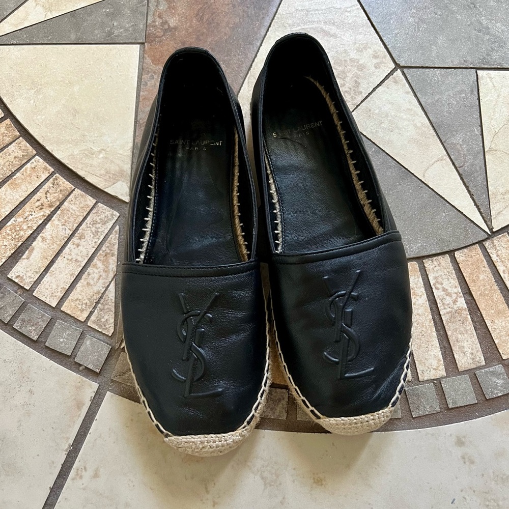 Saint Laurent Black Espadrilles size 6.5 - Picture 2 of 6
